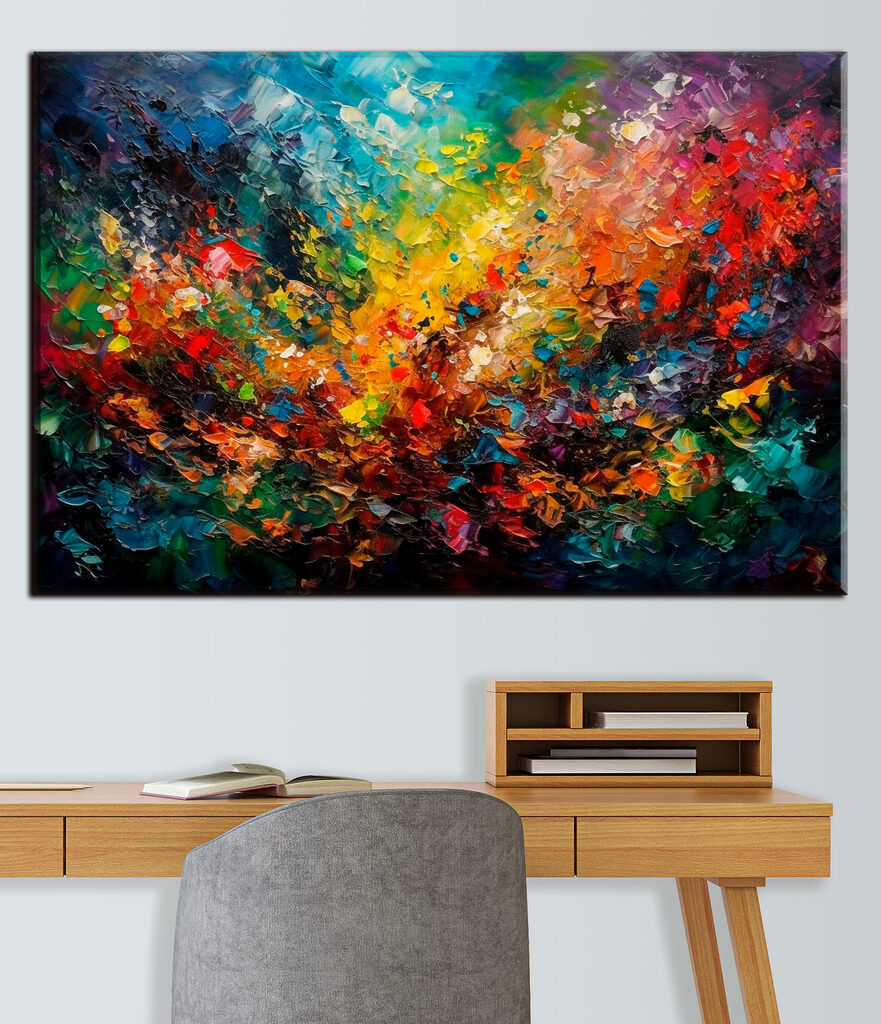 A colorful painting of many colors