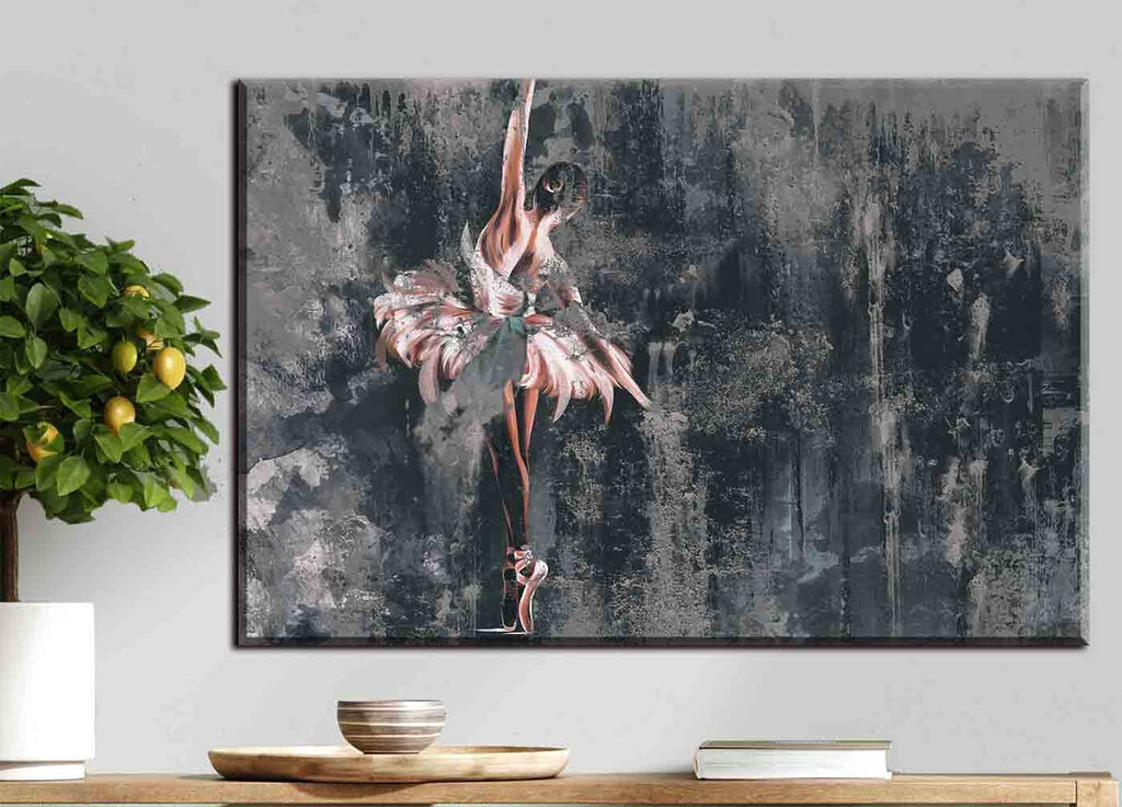 A painting of a woman in a tutu