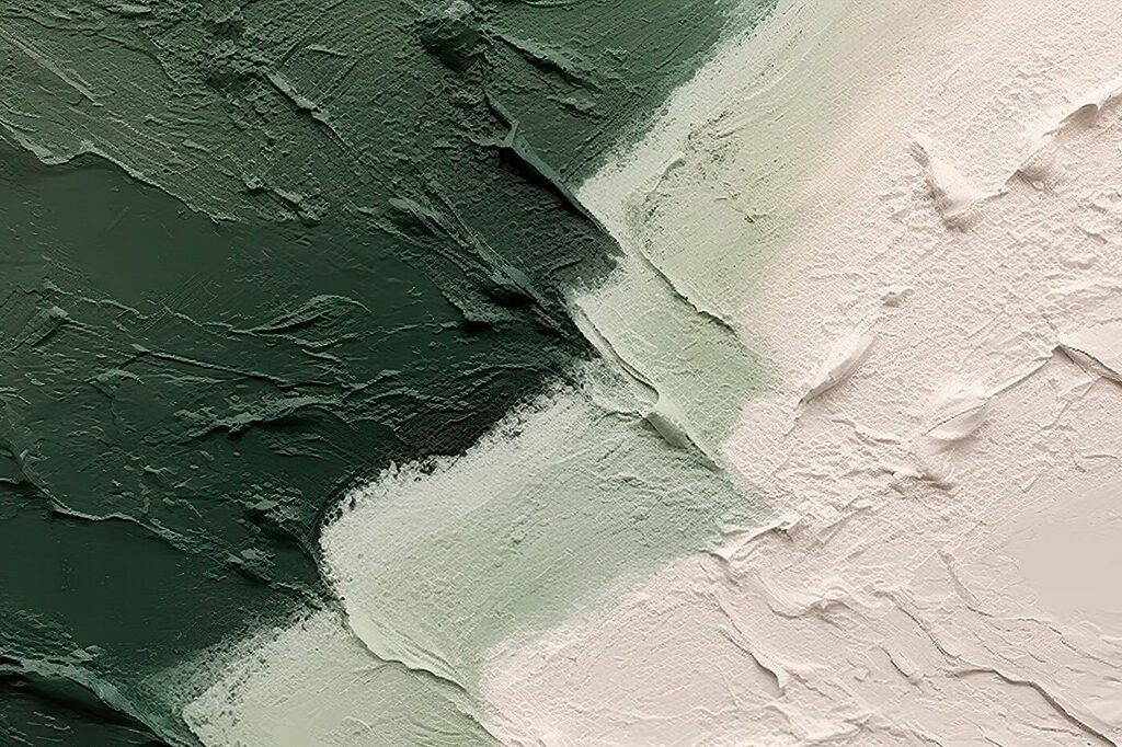 A close up of a painting