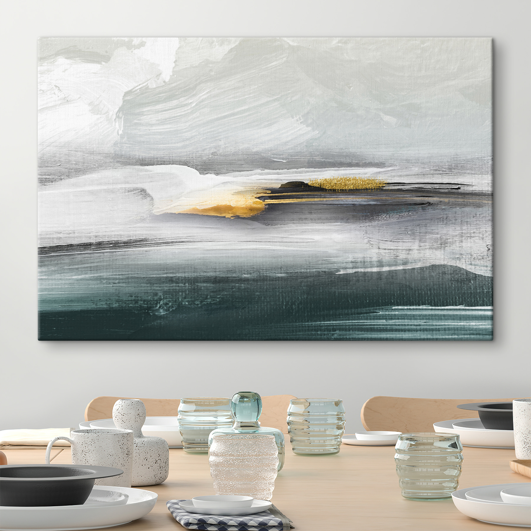 A painting of a landscape