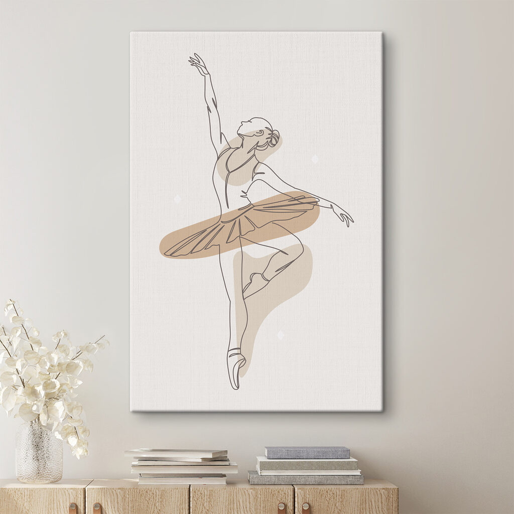 A drawing of a woman dancing