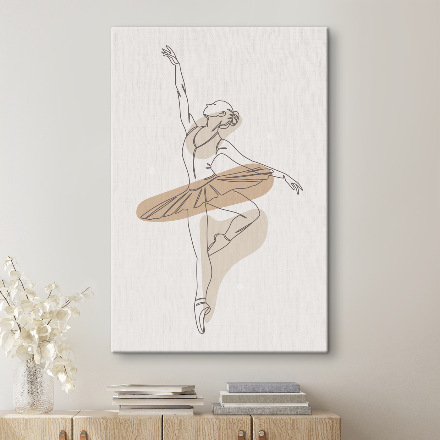 A drawing of a woman dancing