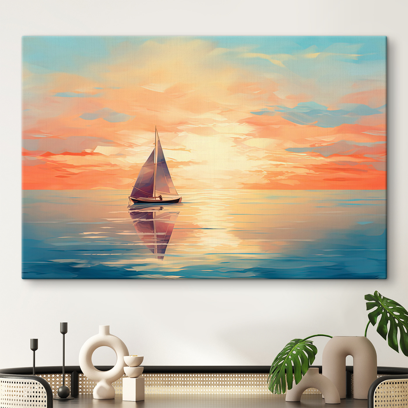 A sailboat on the water A sailboat on the water