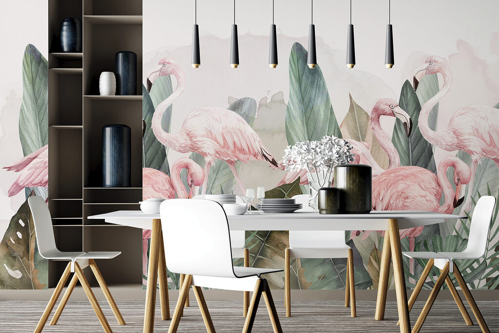 w00505v1piq45r 1024x683 - Egy csoport rózsaszín flamingók és levelek - tegory