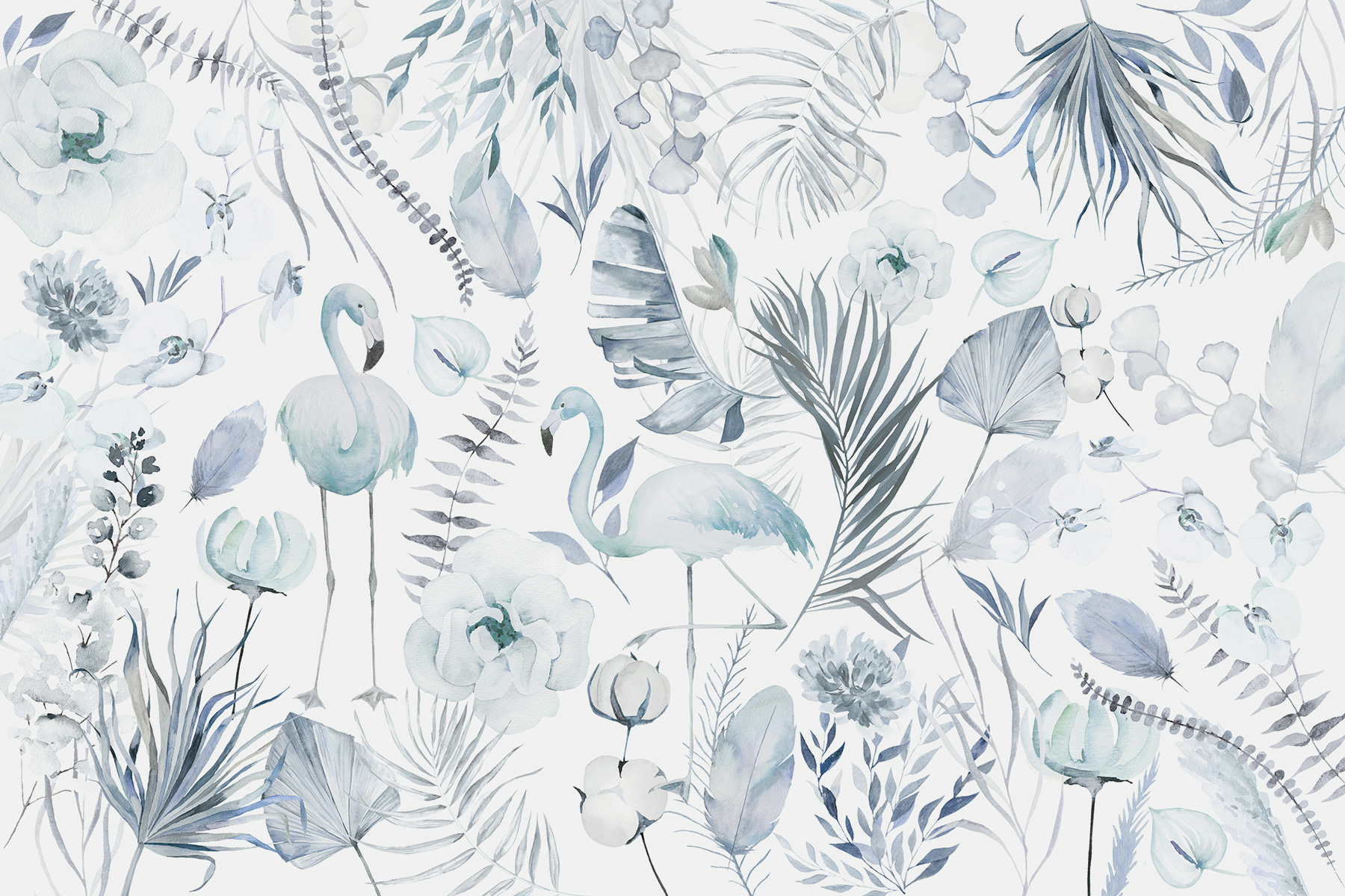 Flamingók és virágok mintája w00507v1p - Flamingók és virágok mintája - tegory