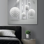 Vászonképek Fehér golyók egy szobában