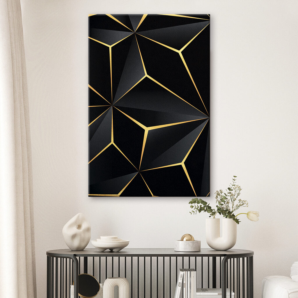 s35865pig92 1024x1024 - Elegáns fekete geometriai mintázat ékezetekkel - tegory