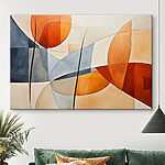 Fehér felhő az égen Vászonképek Körök és vonalak festménye