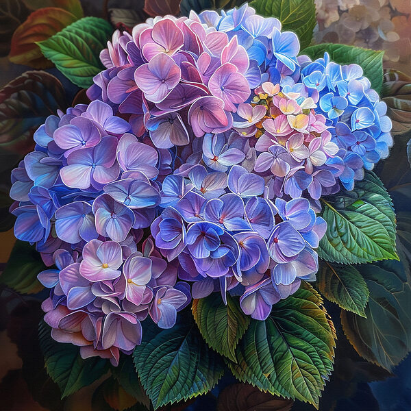 Vibrant blooms in shades of blue Vibrant blooms in shades of blue