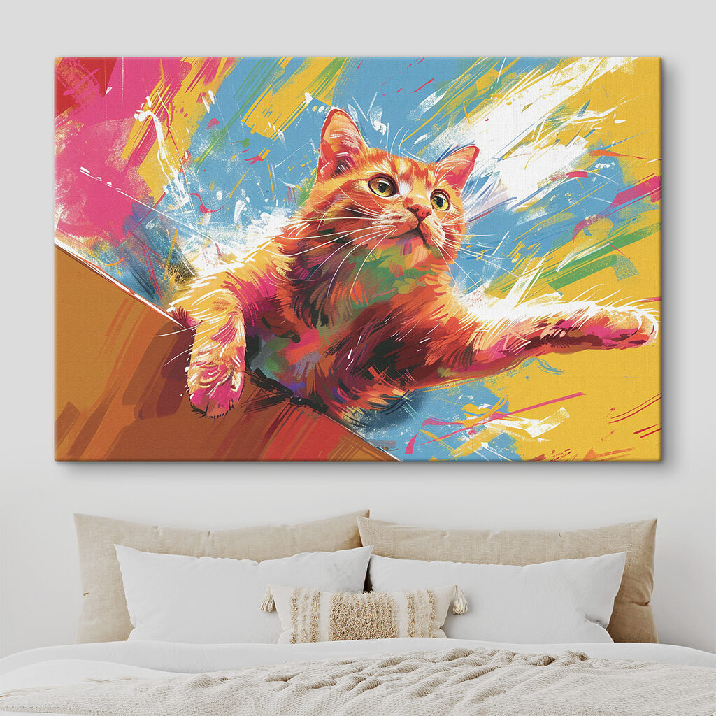 A cat with its paw out