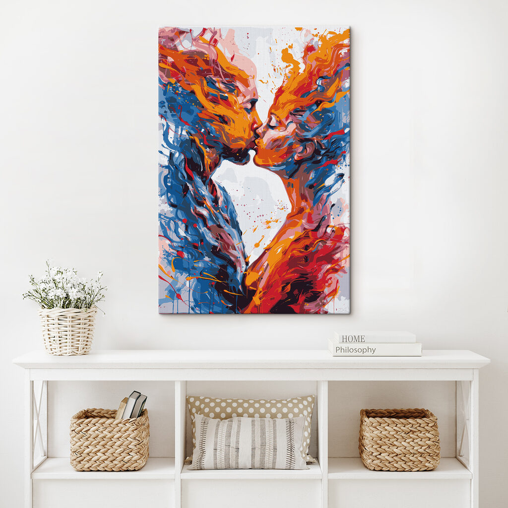 A man and woman kissing