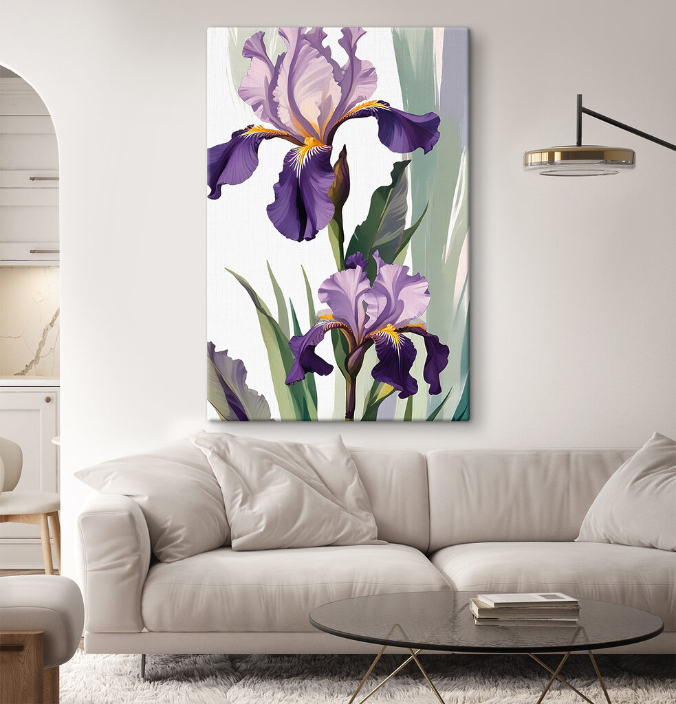 A purple and yellow irises A purple and yellow irises