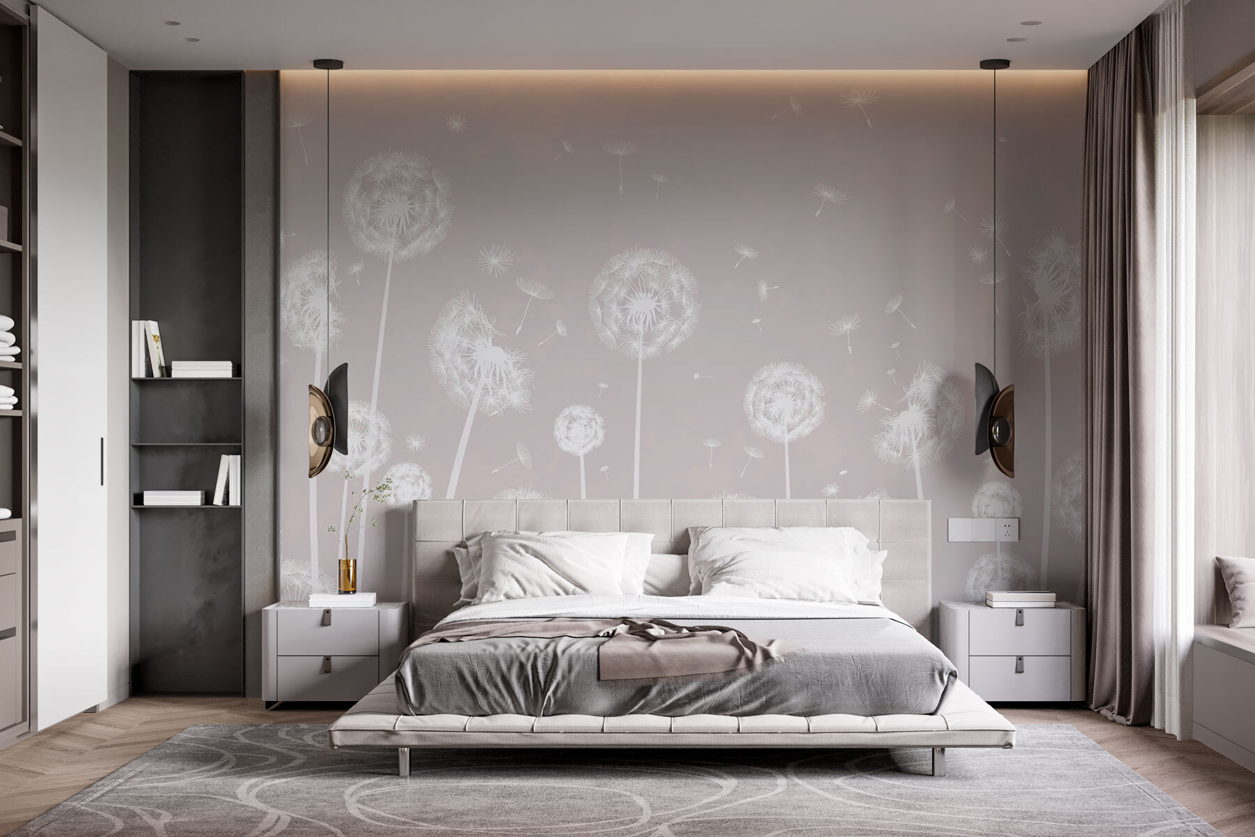 w00657pib1mr - Egy fehér pitypang repül a levegőben - tegory