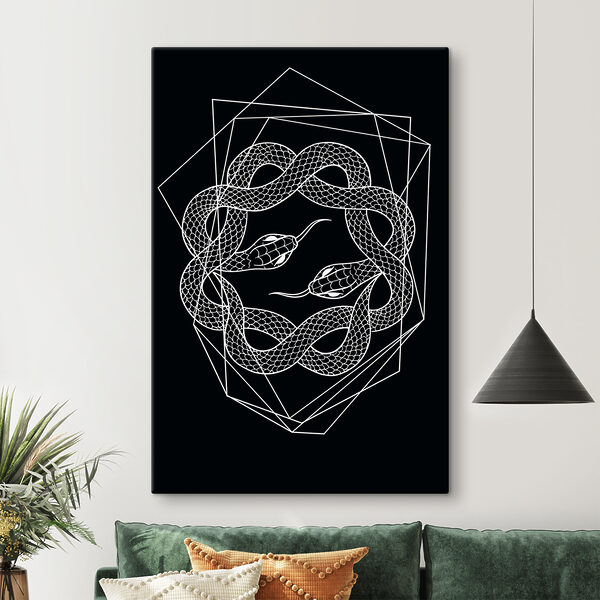 Vászonképek Egy fehér kígyó egy körben (Cikkszám: s38565v4) Vászonképek Vászonképek Egy fehér kígyó egy körben (Cikkszám: s38565v4)