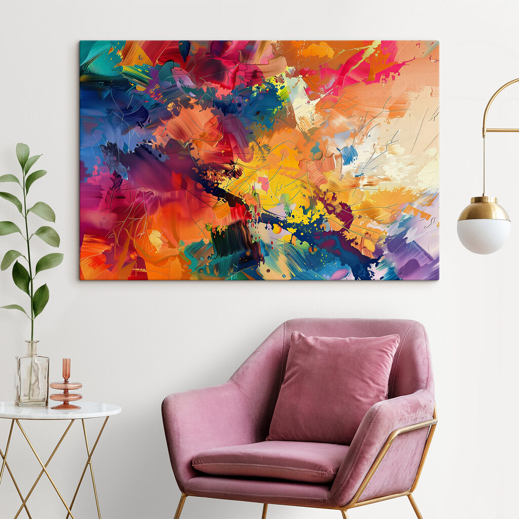 A colorful painting of different colors