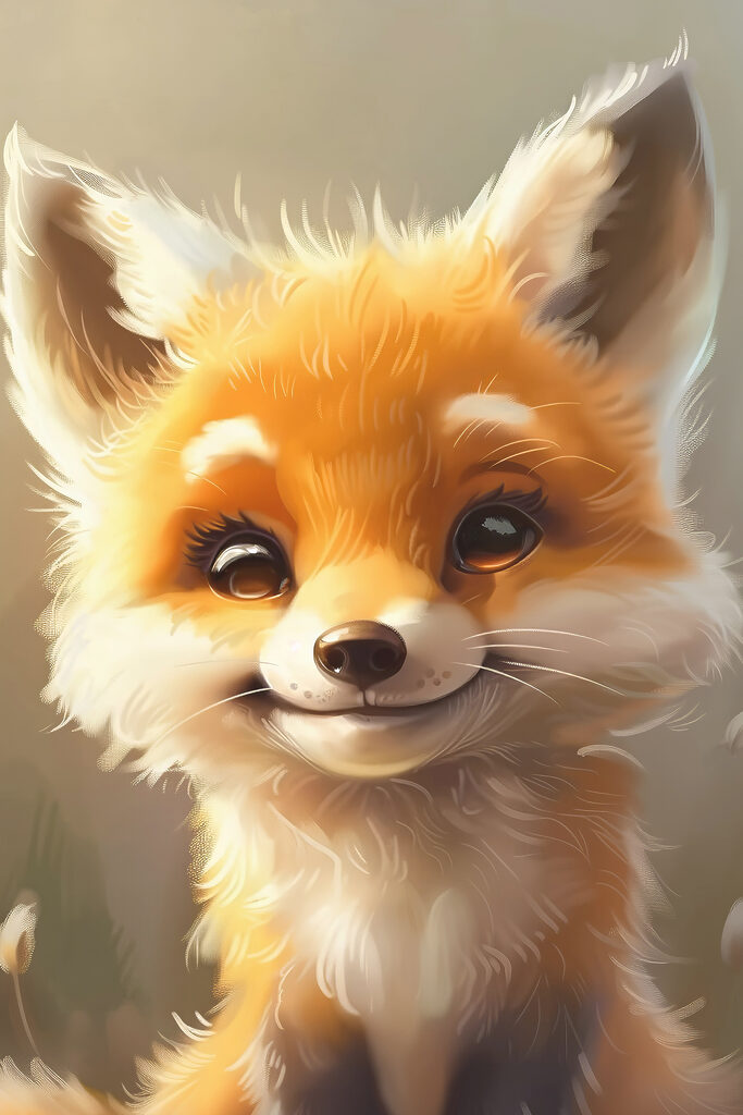 A cartoon of a fox