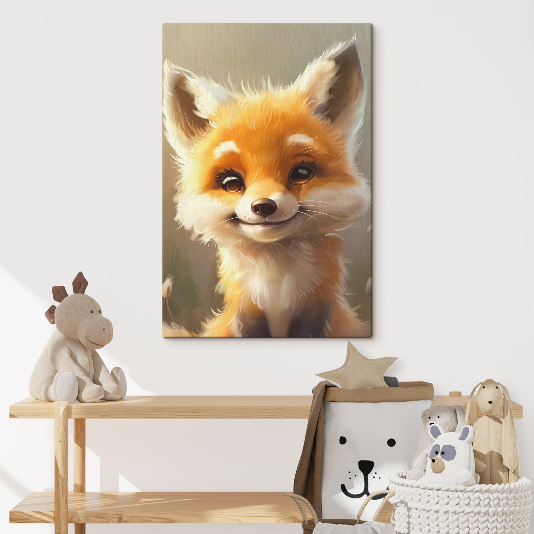 A cartoon of a fox