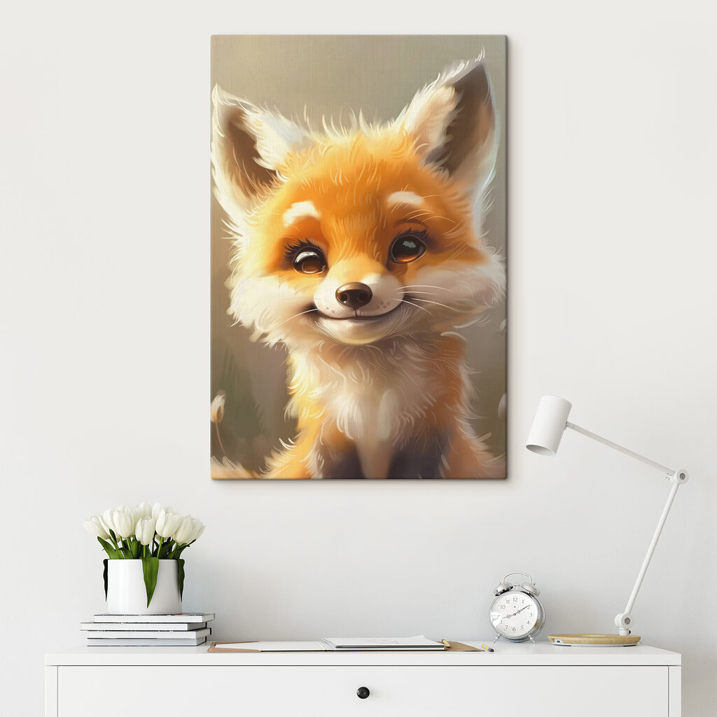 A cartoon of a fox