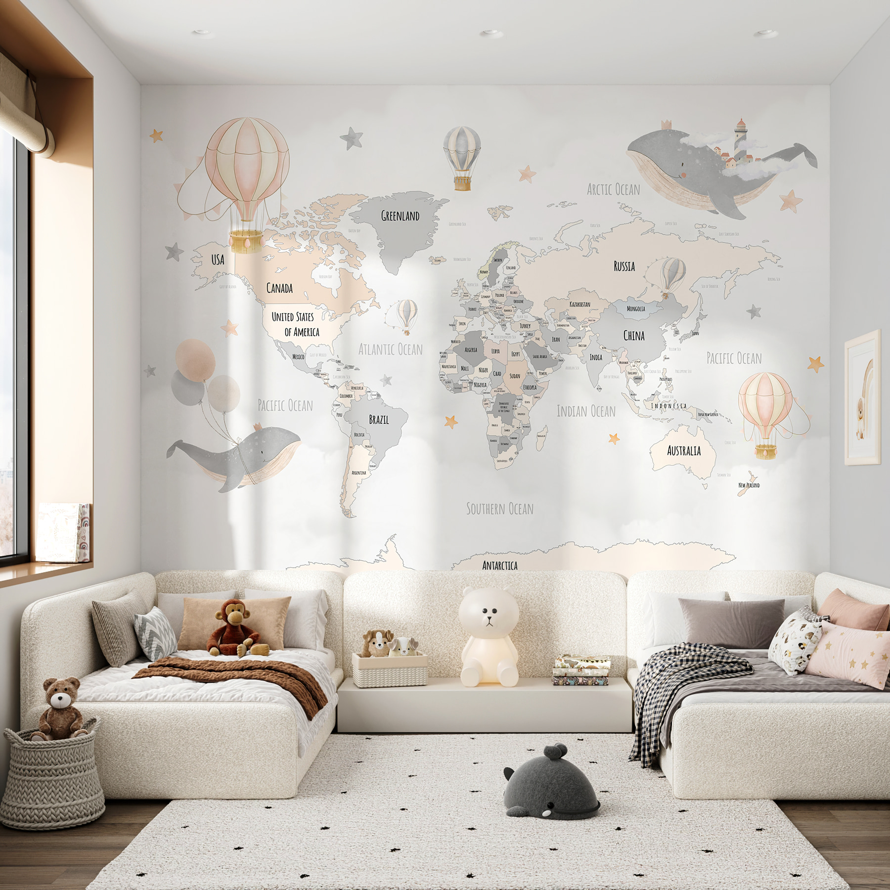 w00680v1pir1ms - A világ térképe hőlégballonokkal - tegory