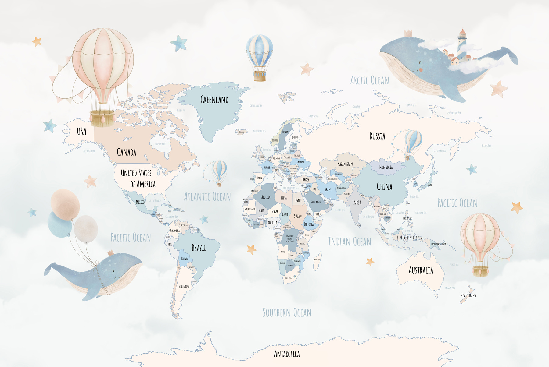 w00680v2p - A világ térképe hőlégballonokkal - tegory