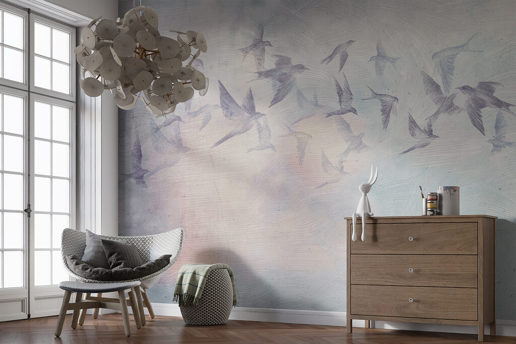 A flock of birds flying in the sky A flock of birds flying in the sky