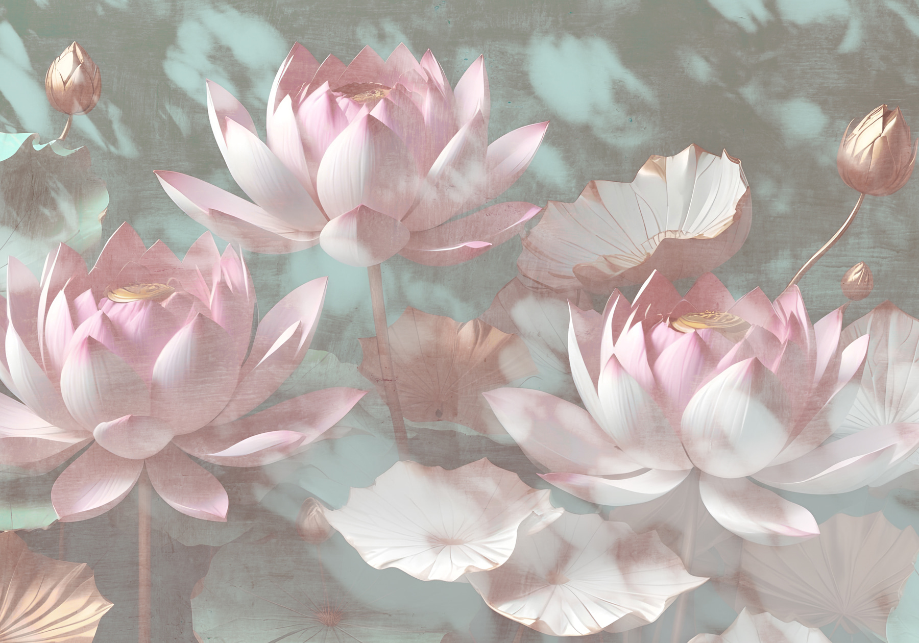 A group of pink flowers