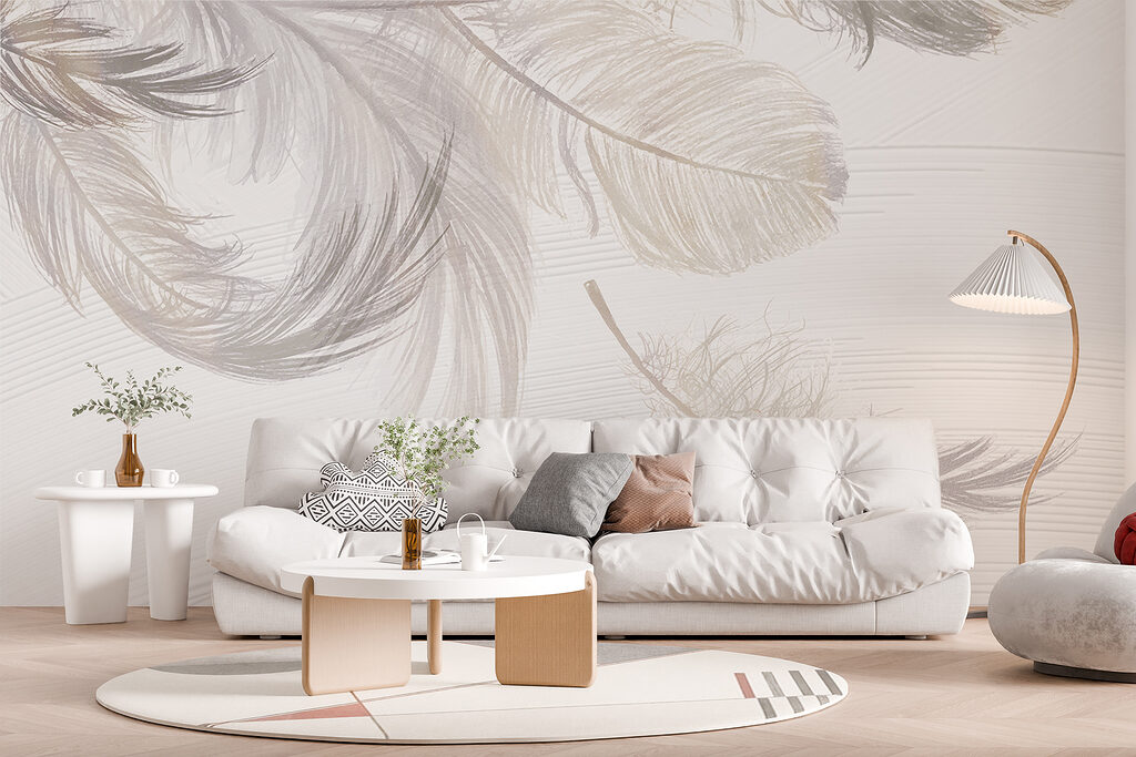 A group of white feathers A group of white feathers