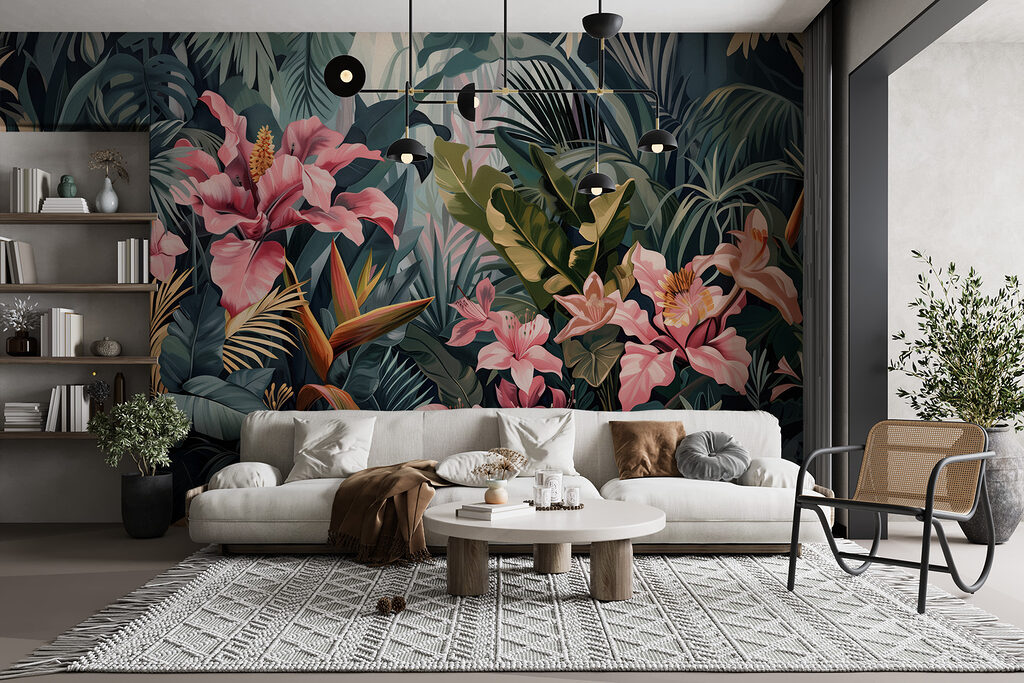 A close up of flowers and leaves A close up of flowers and leaves