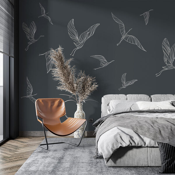 A group of birds flying