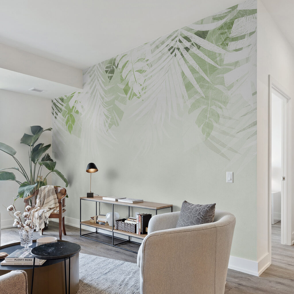 A white and green leaves A white and green leaves