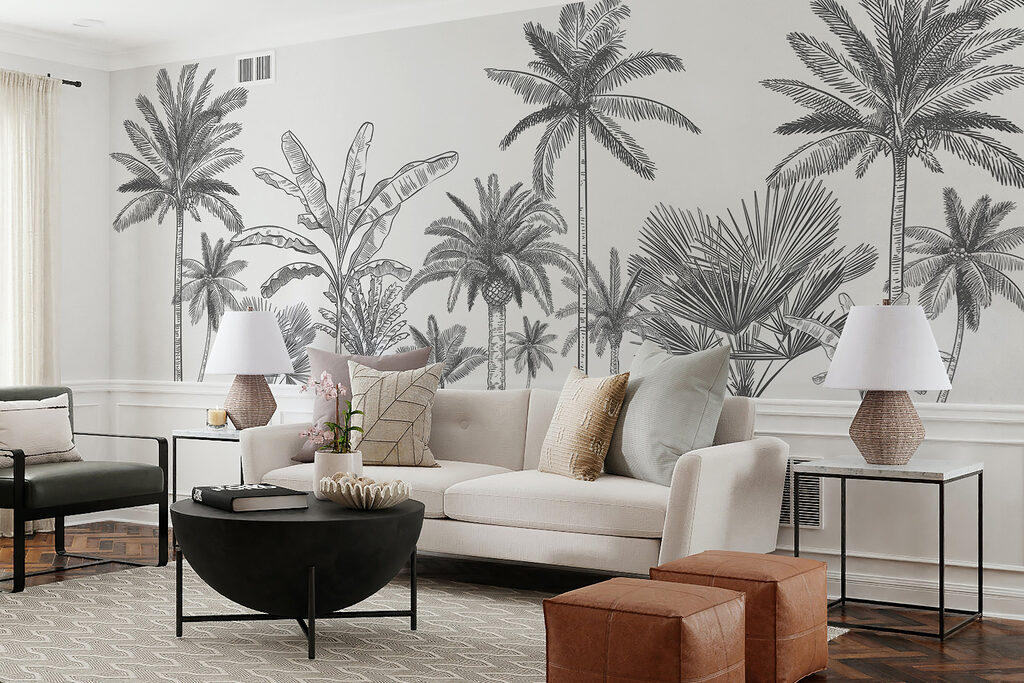 A group of palm trees A group of palm trees