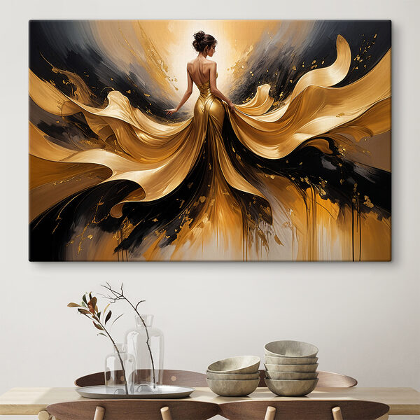 Elegant flow in dramatic hues Elegant flow in dramatic hues