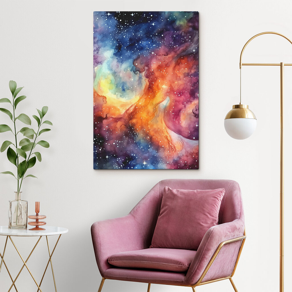 A colorful galaxy with stars A colorful galaxy with stars