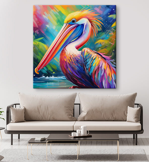 A colorful bird with a long beak A colorful bird with a long beak