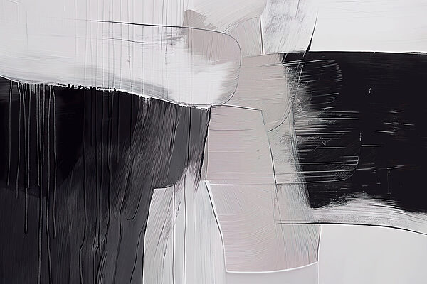 A black and white painting A black and white painting