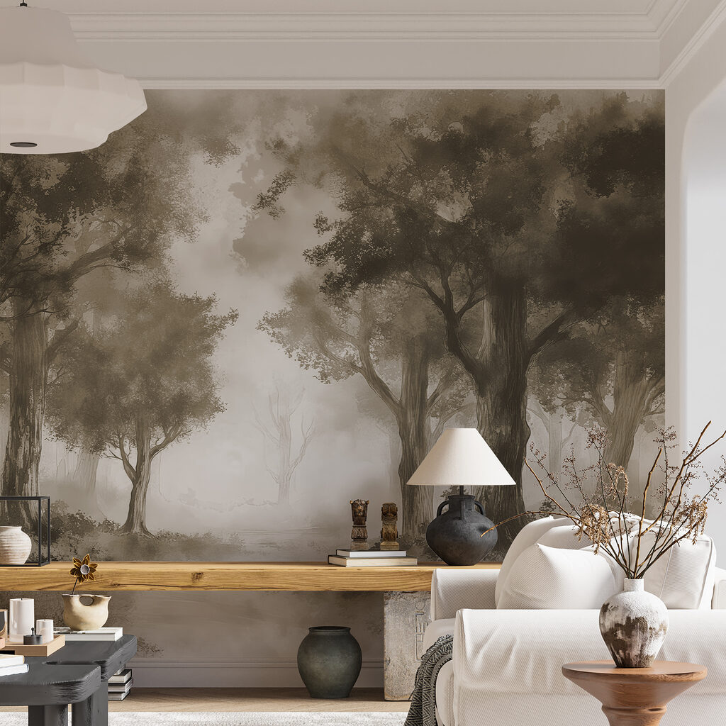 A group of trees in a forest