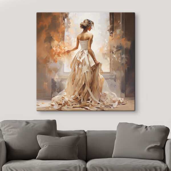 A woman in a dress A woman in a dress