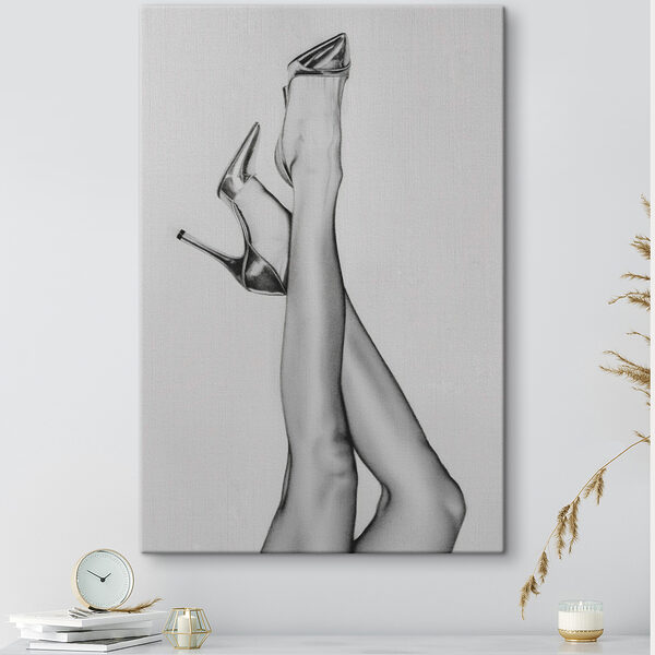 A drawing of a woman's legs and high heels A drawing of a woman's legs and high heels