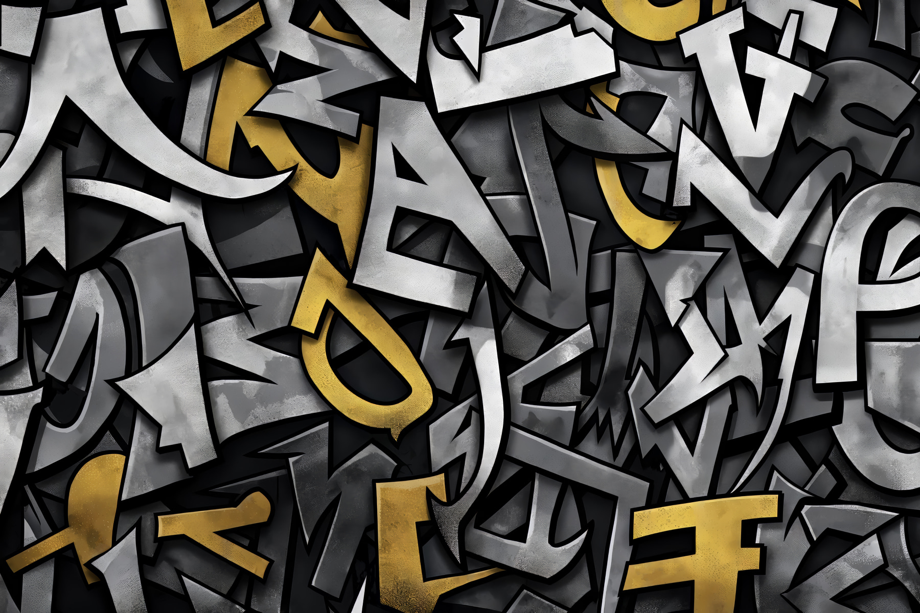 A close up of a pattern of letters A close up of a pattern of letters