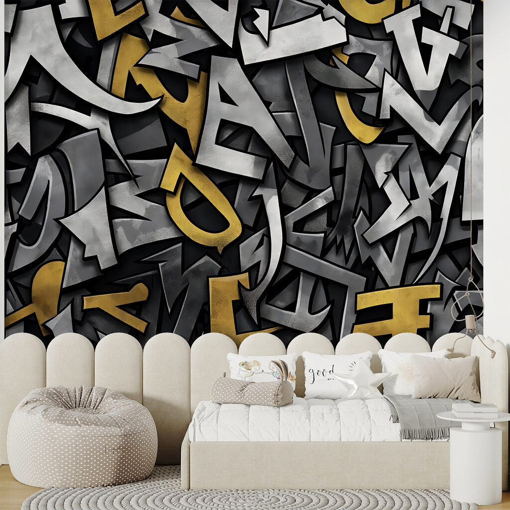 A close up of a pattern of letters A close up of a pattern of letters