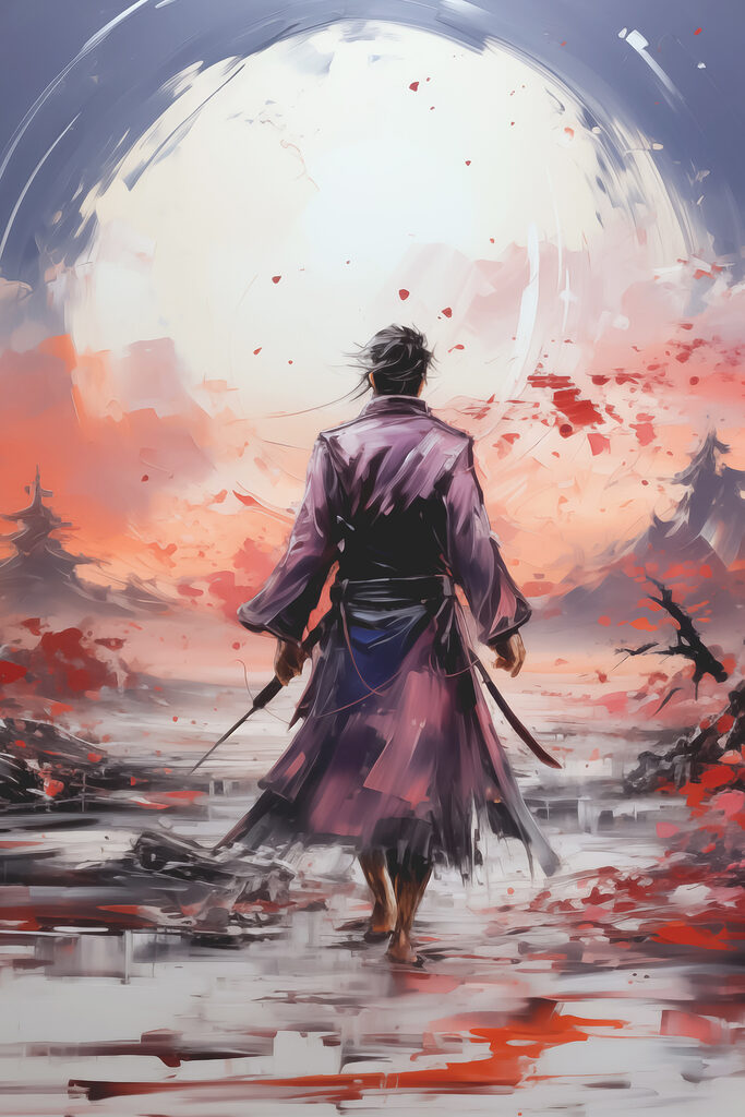 A man in a robe walking in a desert A man in a robe walking in a desert