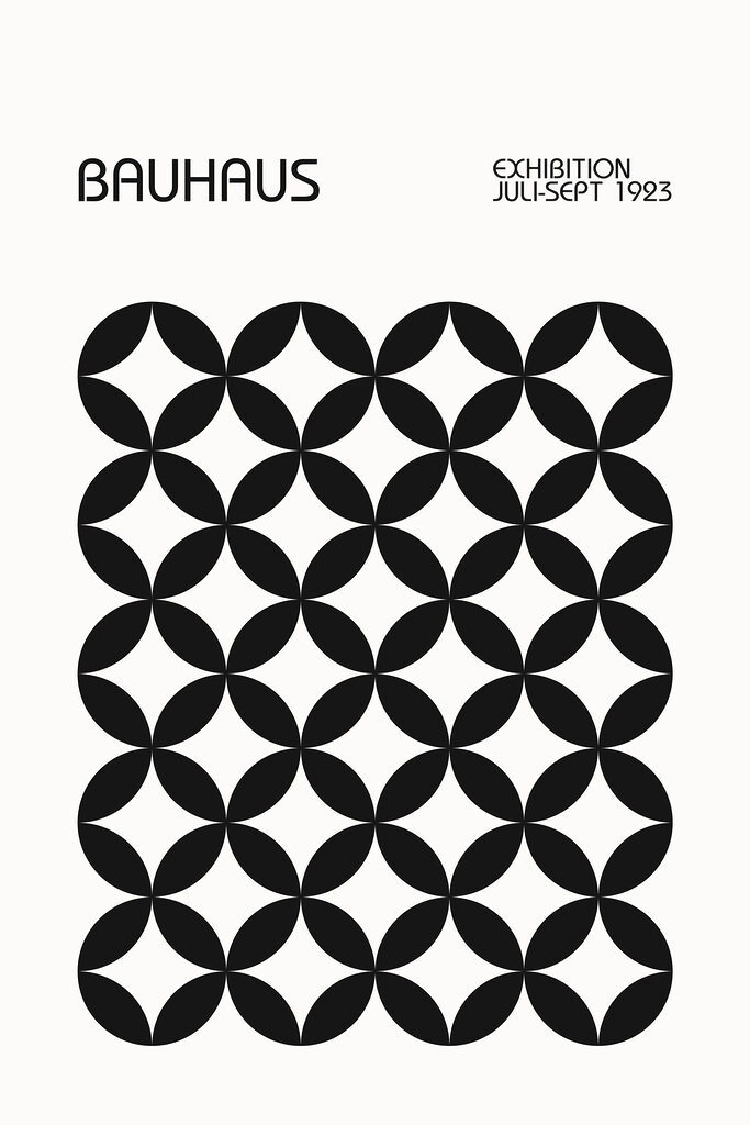 A black and white cover with a pattern of circles