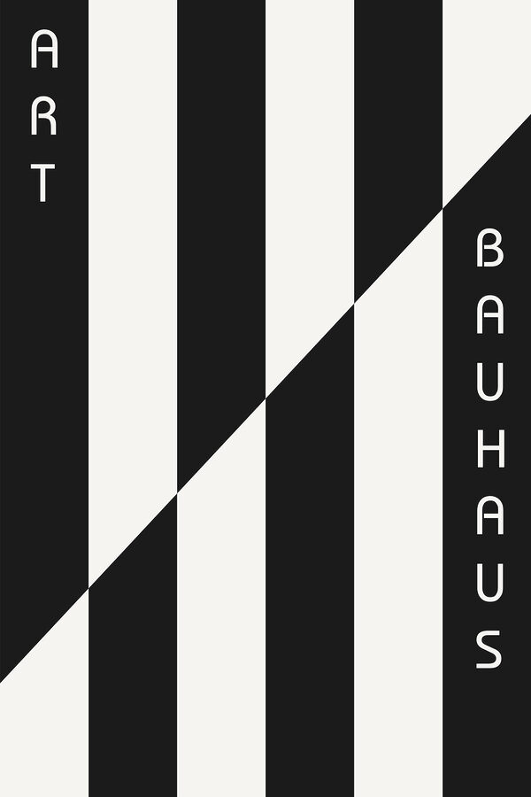 A black and white striped background