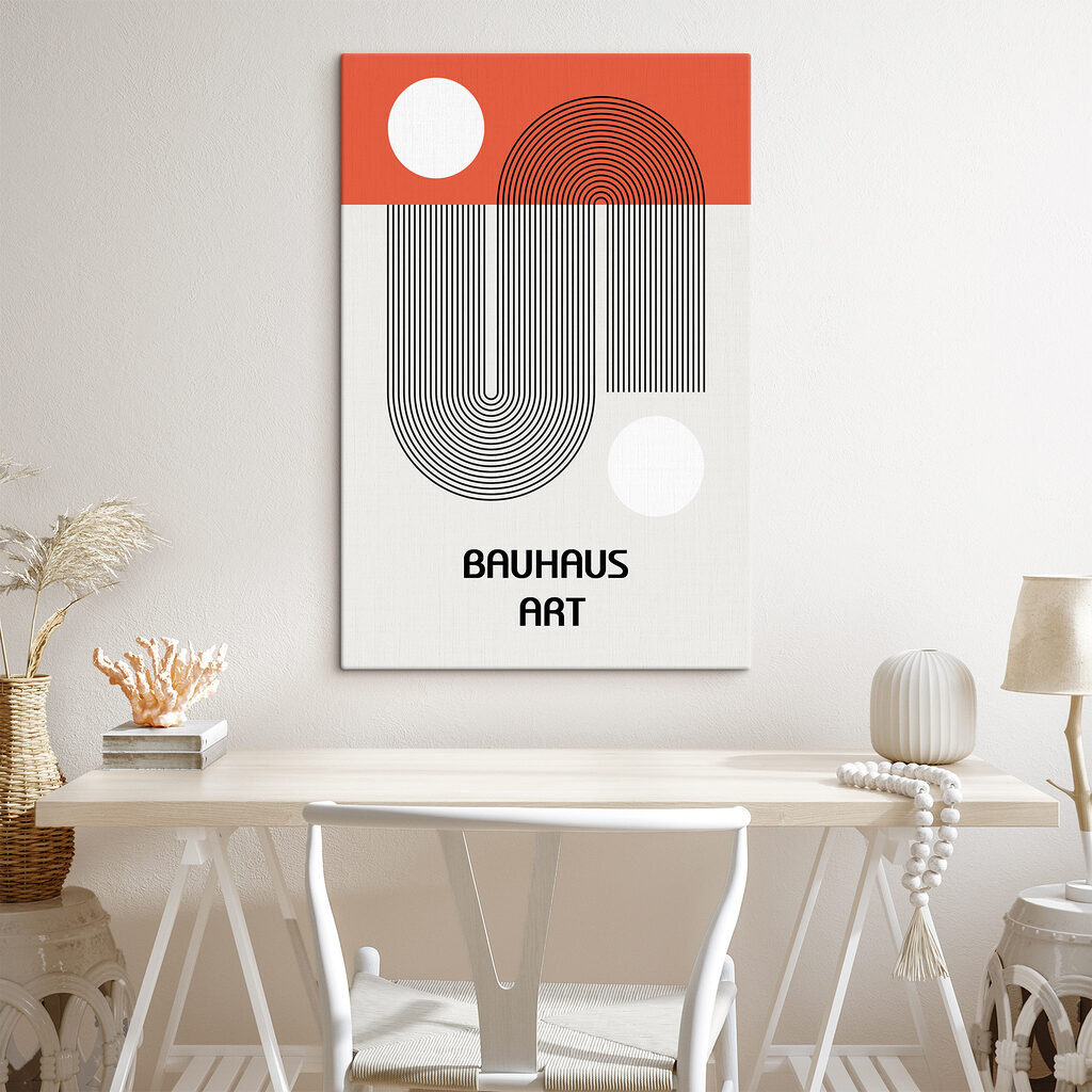 A poster with lines and circles