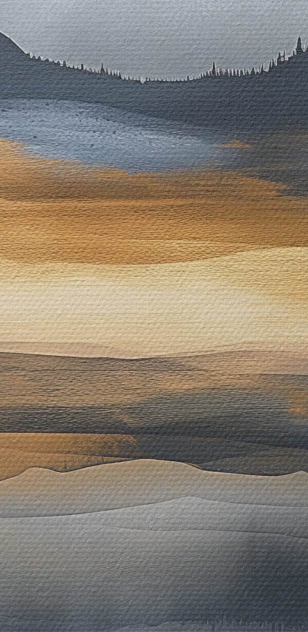 A watercolor painting of mountains and a lake A watercolor painting of mountains and a lake