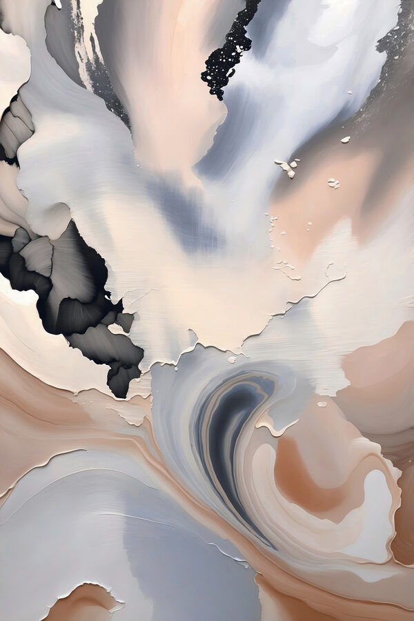 A close up of a painting