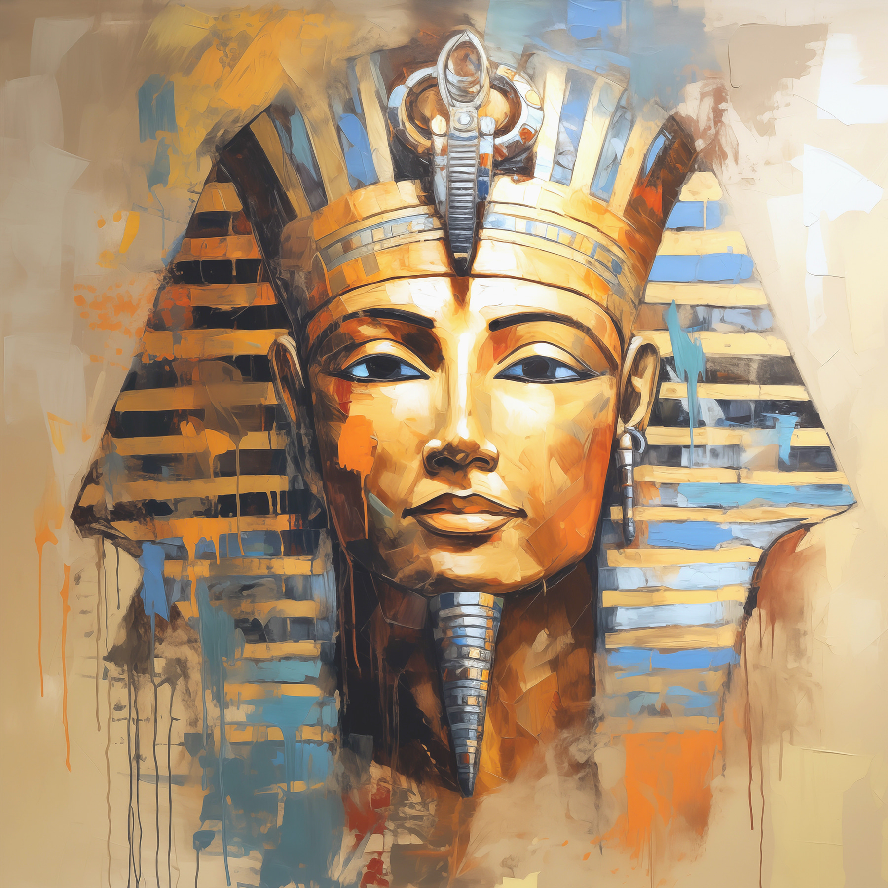A painting of a egyptian queen
