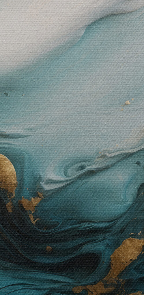 A close up of a painting