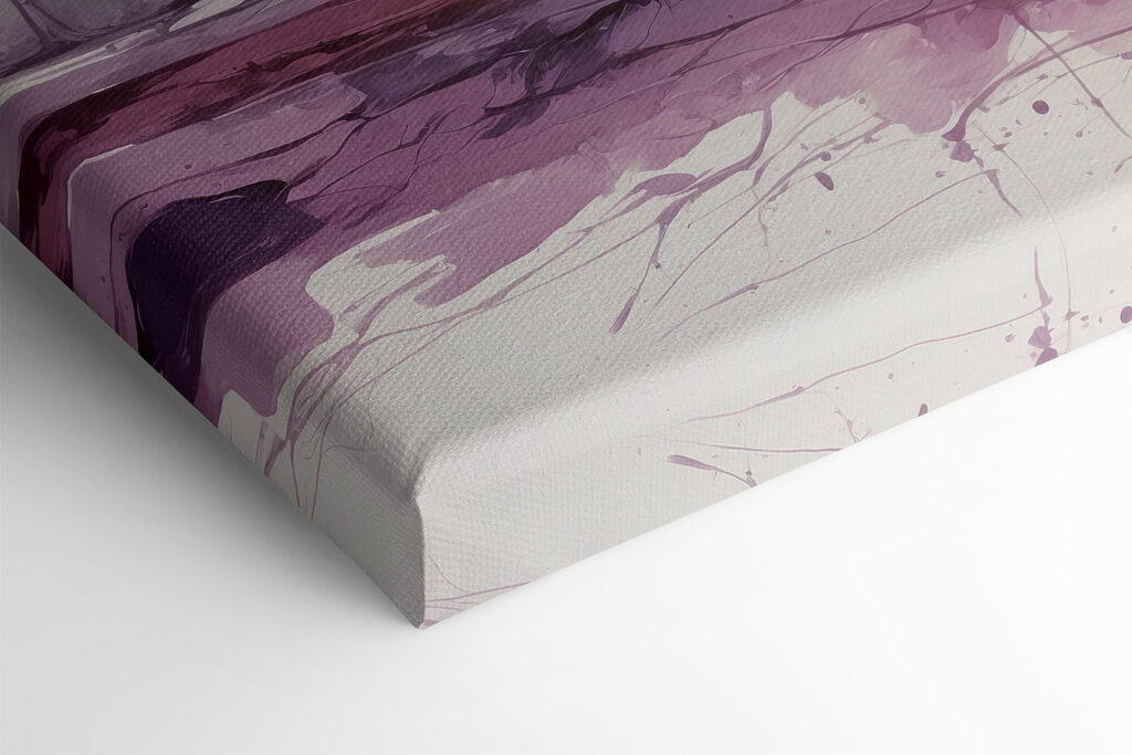 A painting of trees with purple leaves A painting of trees with purple leaves