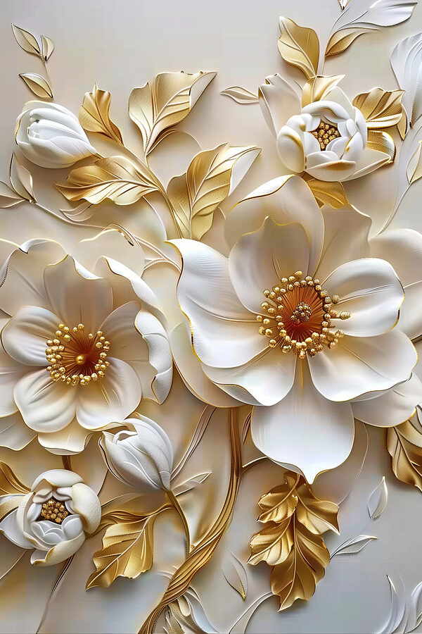 Elegant floral design with white flowers Elegant floral design with white flowers